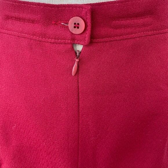 NWT Miss Pendleton Red Wool Midi Skirt Size 10 - Picture 6 of 8